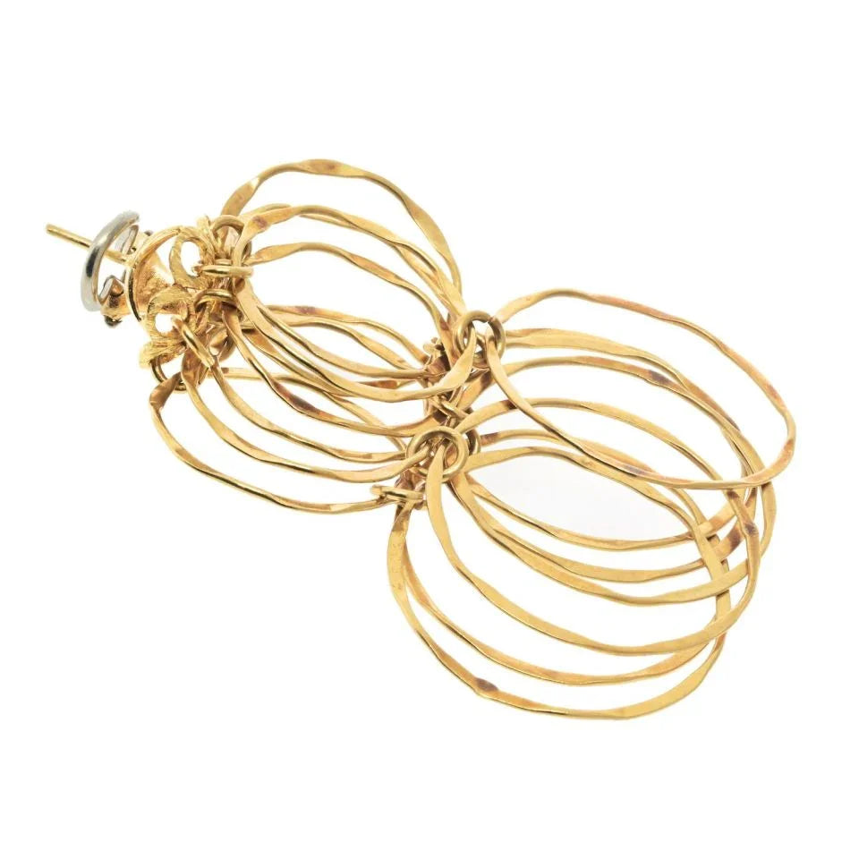 Cartier 18K Yellow Gold 1970's Cascade Earrings - The Back Vault