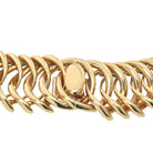 Verdura 18K Yellow Gold Double Crescent Pave Diamond Link Necklace - The Back Vault