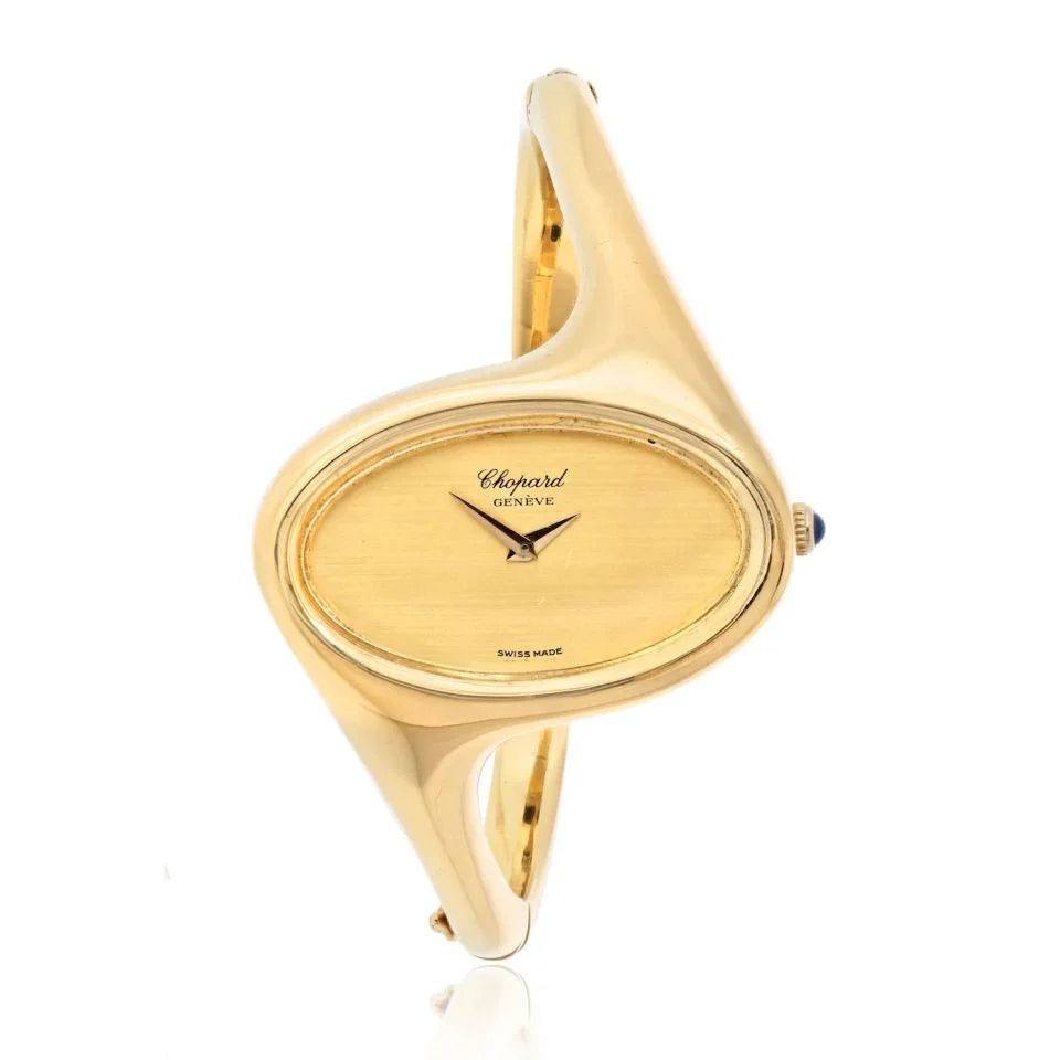 Chopard 18K Yellow Gold 1970's Oval Dial Ref. 5053 Women Watch - The Back Vault