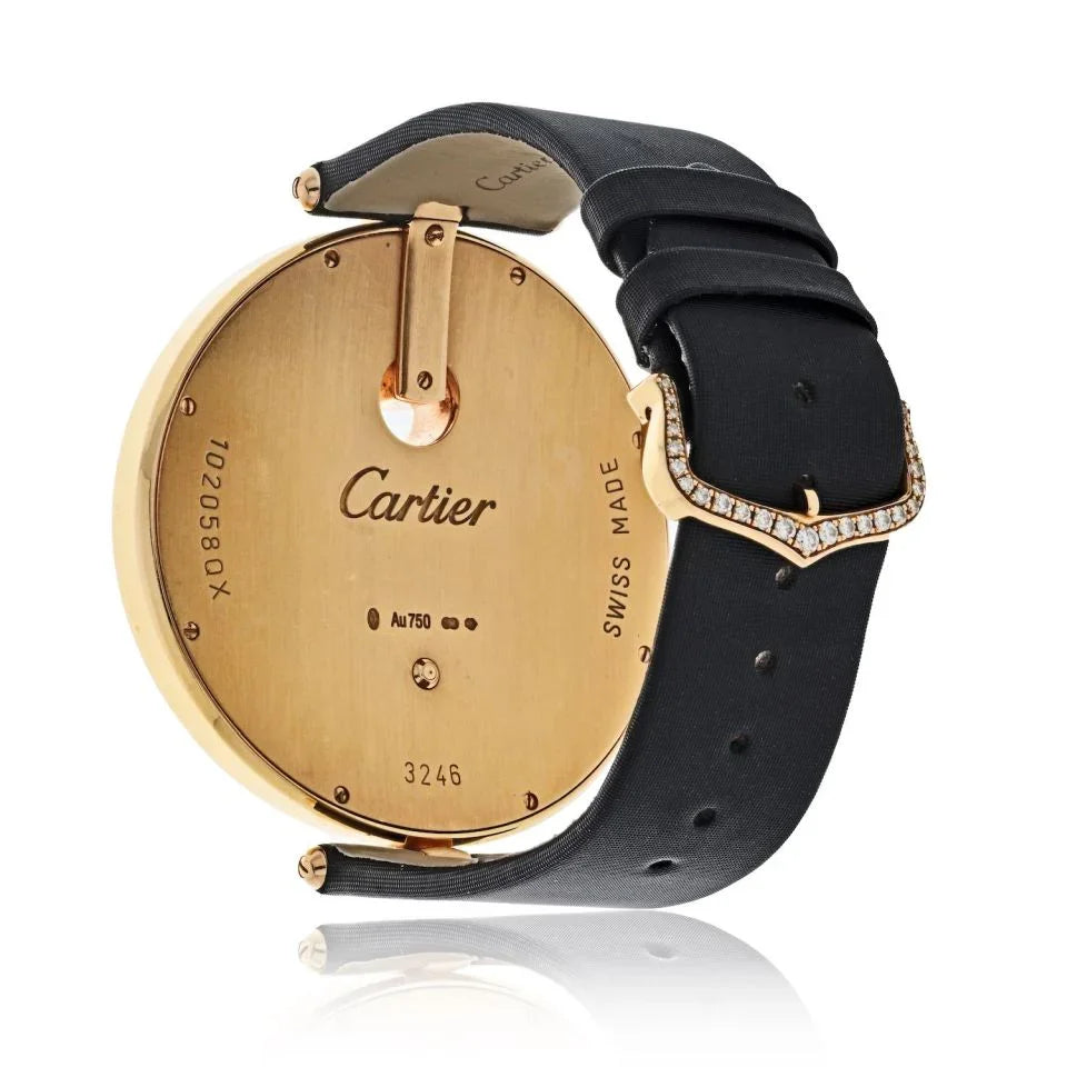 Cartier 18K Rose Gold WG600003 Ladies Diamond 50mm Dial Watch - The Back Vault