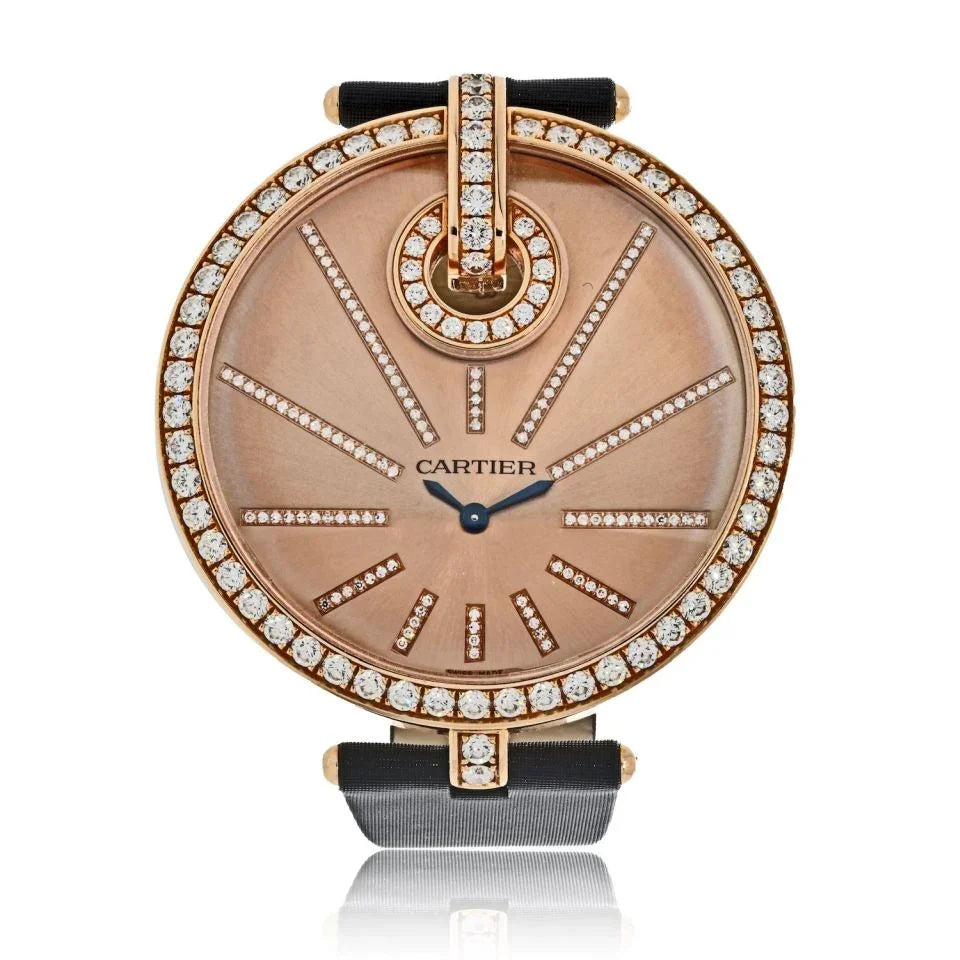 Cartier 18K Rose Gold WG600003 Ladies Diamond 50mm Dial Watch - The Back Vault