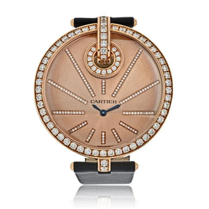 Cartier 18K Rose Gold WG600003 Ladies Diamond 50mm Dial Watch