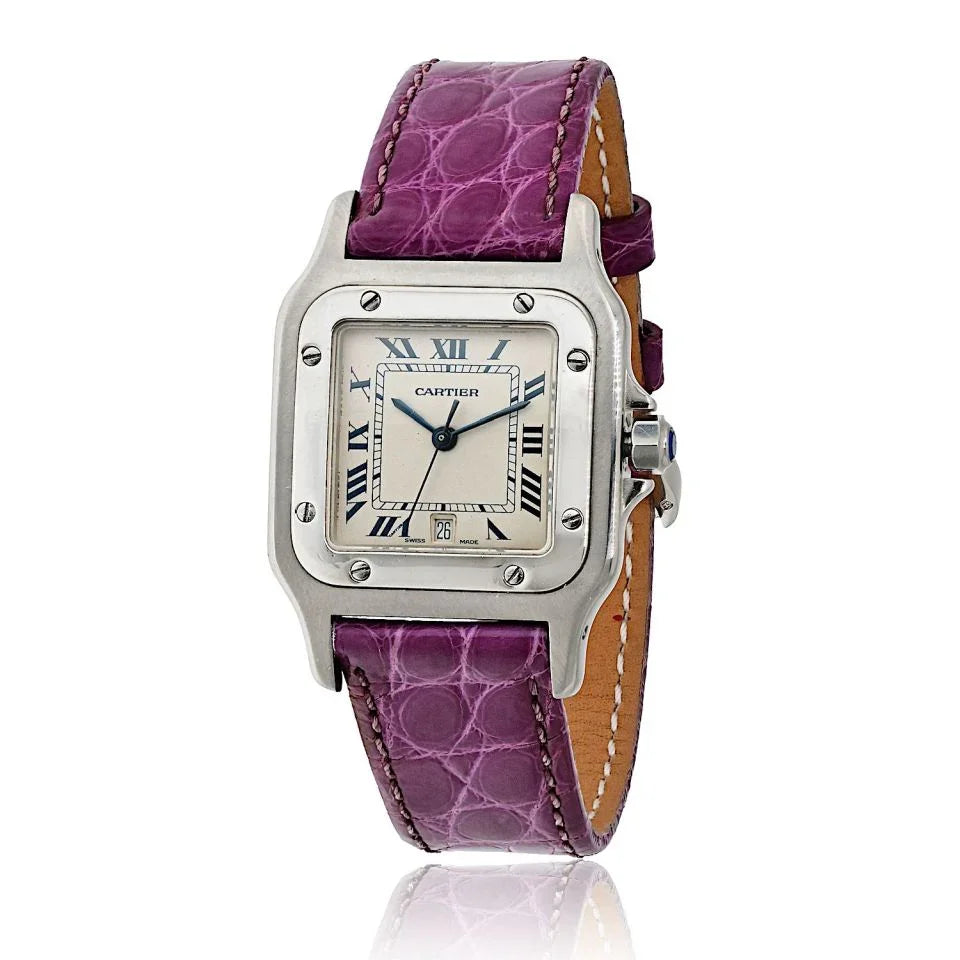Cartier Santos Stainless Steel 30mm Ref 987901 Watch - The Back Vault