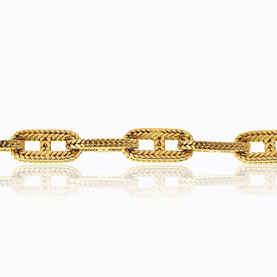 Hermes 18K Yellow Gold Chaine D'Ancre Toggle 11 Link Bracelet - The Back Vault