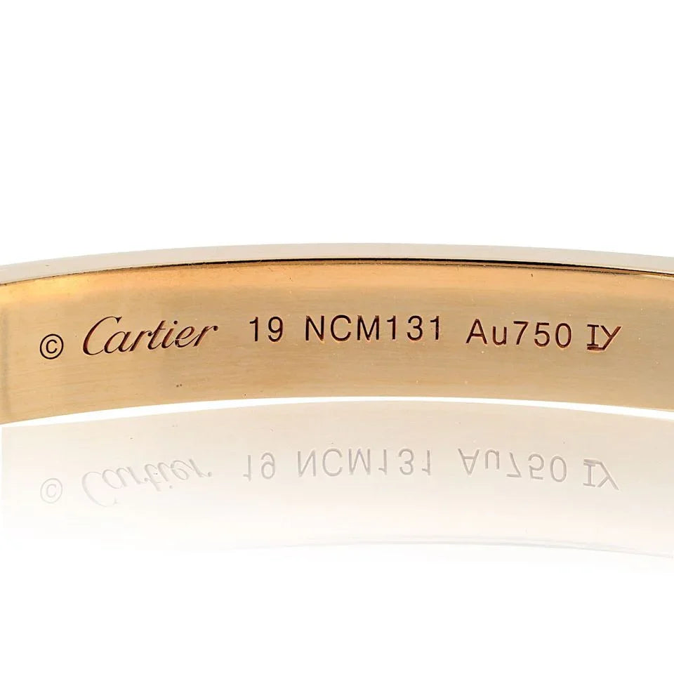 Cartier Love 18K Rose Gold Diamond Pave Size 19 Bracelet - The Back Vault