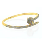 Cartier Juste Un Clou 18K Yellow Gold Pave Diamond Size 17 Bracelet - The Back Vault