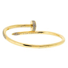 Cartier Juste Un Clou 18K Yellow Gold Pave Diamond Size 17 Bracelet - The Back Vault