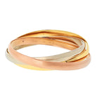 Cartier 18K Tri Color Larger Model (Wider) Trinity Bangle Bracelet - The Back Vault
