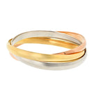 Cartier 18K Tri Color Larger Model (Wider) Trinity Bangle Bracelet - The Back Vault
