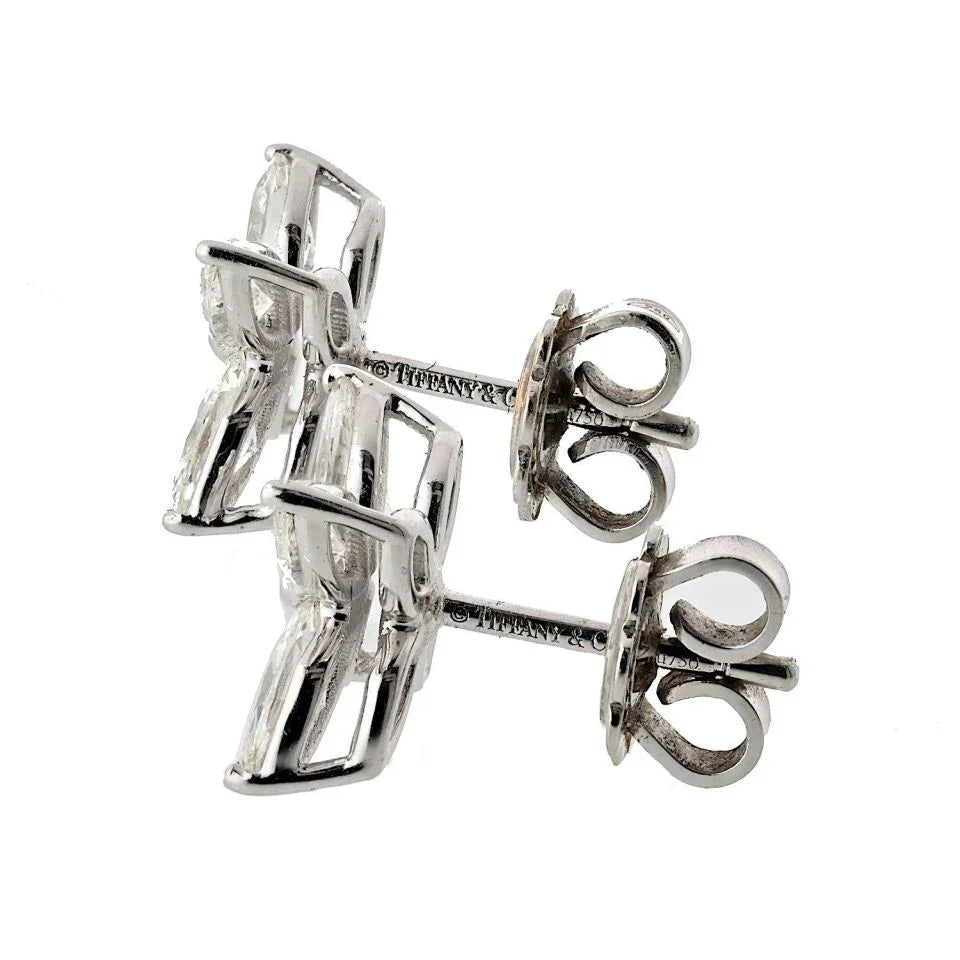 Tiffany & Co. Victoria Large Model Marquise Cut 1.62cttw Stud Earrings - The Back Vault