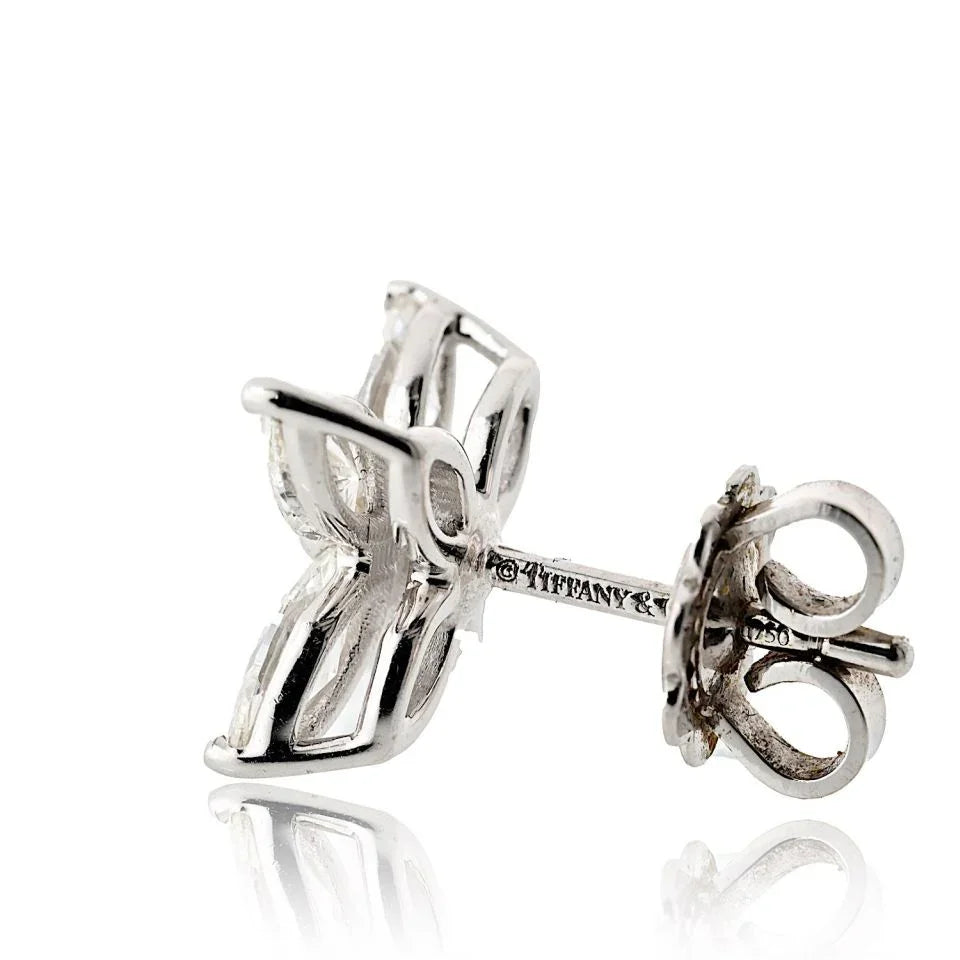 Tiffany & Co. Victoria Large Model Marquise Cut 1.62cttw Stud Earrings - The Back Vault
