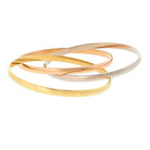 Cartier Trinity 18K Tri Color Small Model Roller Bangle Bracelet - The Back Vault