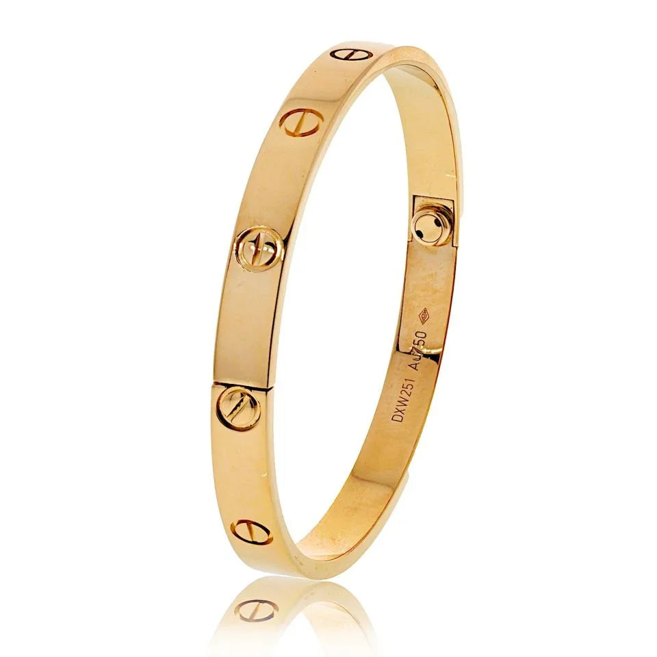 Cartier Love 18K Yellow Gold Size 18 Bracelet - The Back Vault