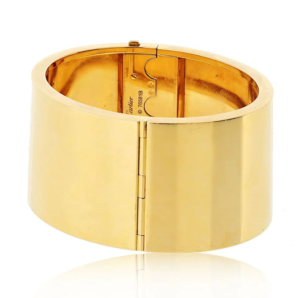 Cartier Love 18K Yellow Gold Wide Cuff Bracelet - The Back Vault