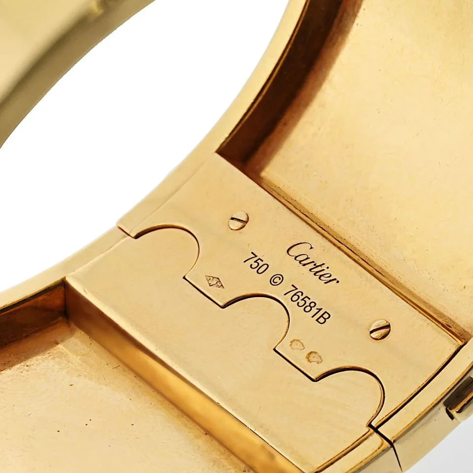 Cartier Love 18K Yellow Gold Wide Cuff Bracelet - The Back Vault