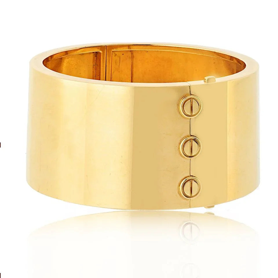 Cartier Love 18K Yellow Gold Wide Cuff Bracelet – The Back Vault