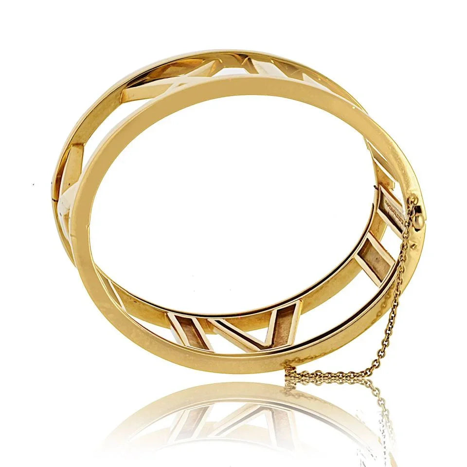 Tiffany & Co. 18K Yellow Gold Atlas Hinged Bracelet - The Back Vault