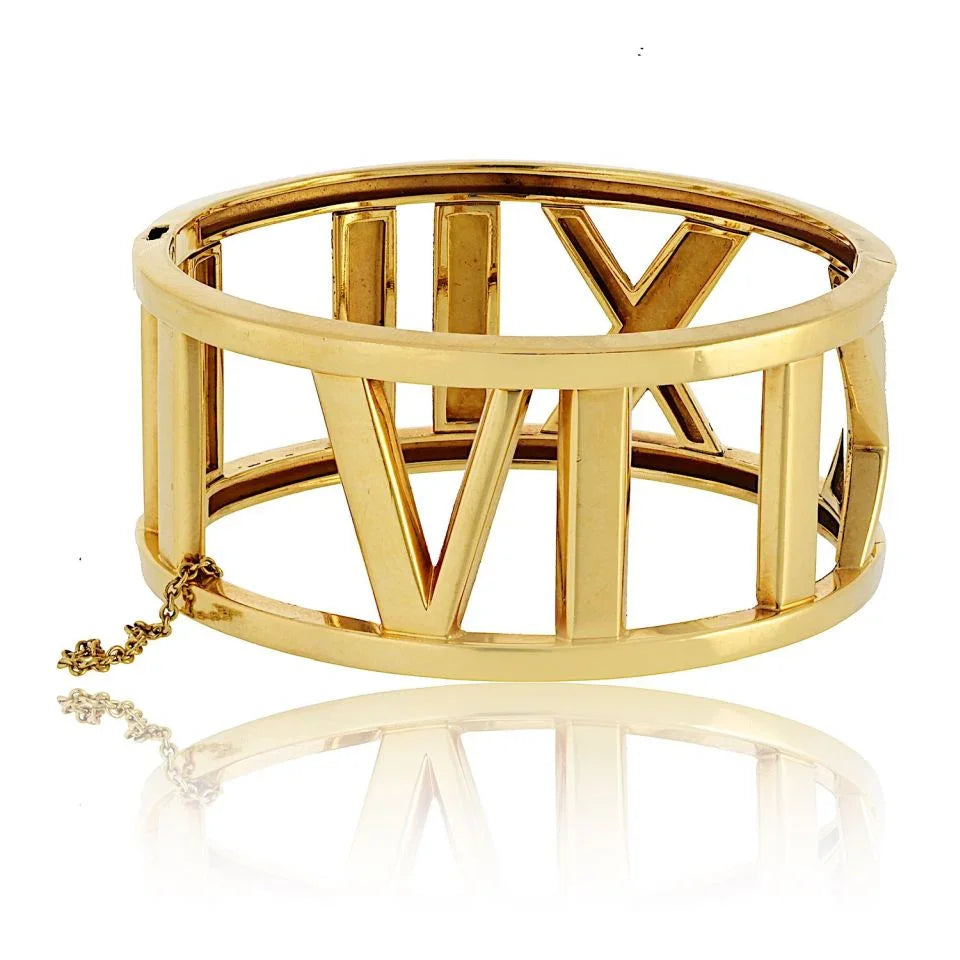 Tiffany & Co. 18K Yellow Gold Atlas Hinged Bracelet - The Back Vault