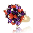 Cartier Delices de goa Amethyst, Coral And Diamond Ring - The Back Vault
