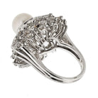 Oscar Heyman Platinum 6.00cttw Diamond And Pearl Ring - The Back Vault