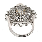 Oscar Heyman Platinum 6.00cttw Diamond And Pearl Ring - The Back Vault