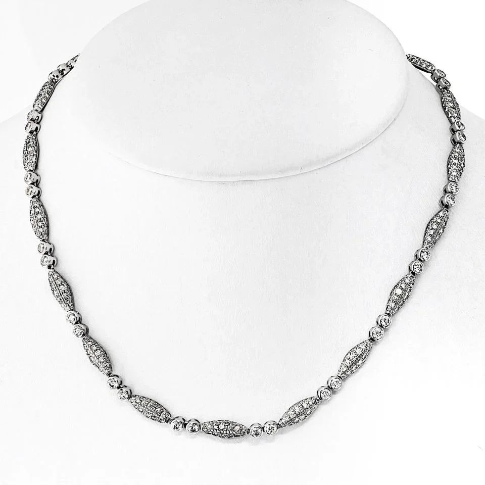 Graff 18K White Gold 15.75cttw Diamond Necklace - The Back Vault