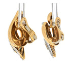 Bvlgari 18K Rose Gold Serpent Diamond And Emerald Earrings - The Back Vault