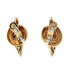 Bvlgari 18K Rose Gold Serpent Diamond And Emerald Earrings - The Back Vault
