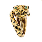 David Webb Platinum & 18K Yellow Gold Leopard Ring - The Back Vault