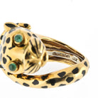 David Webb Platinum & 18K Yellow Gold Leopard Ring - The Back Vault