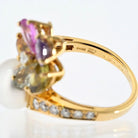 Bvlgari 18K Yellow Gold Contraire Pearl And Diamond, Multisapphire Ring - The Back Vault