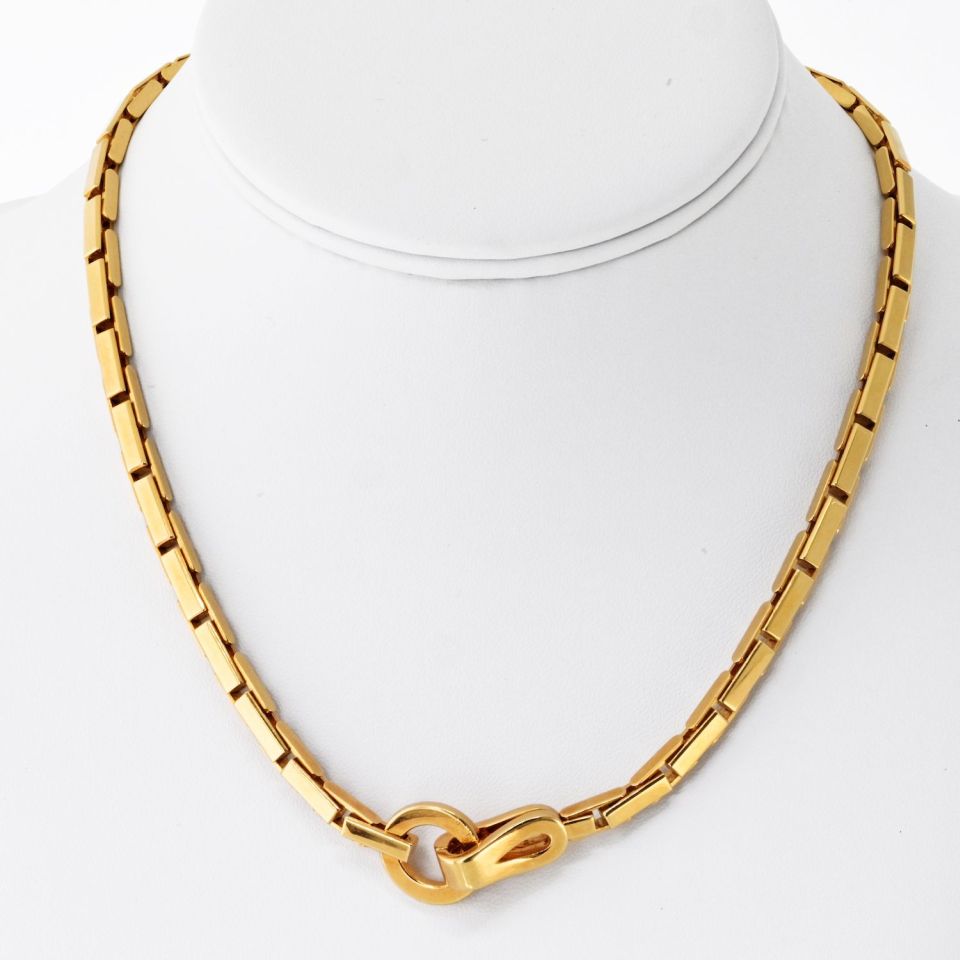 Cartier Agrafe 18K Yellow Gold Agrafe Clasp Necklace – The Back Vault