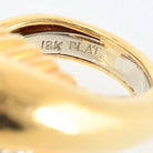David Webb 18K Yellow Gold 1970's Pave Set Diamond Cocktail Vintage Ring - The Back Vault