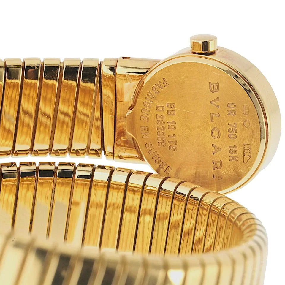 Bvlgari 18K Yellow Gold BB19 Tubogas Watch - The Back Vault