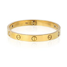 Cartier Love 18K Yellow Gold 4 Diamond Size 17 With Box And Screwdriver Bracelet - The Back Vault