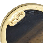 David Webb 18K Yellow Gold 1960's Tiger Eye Long Bead With A Frog Necklace - The Back Vault