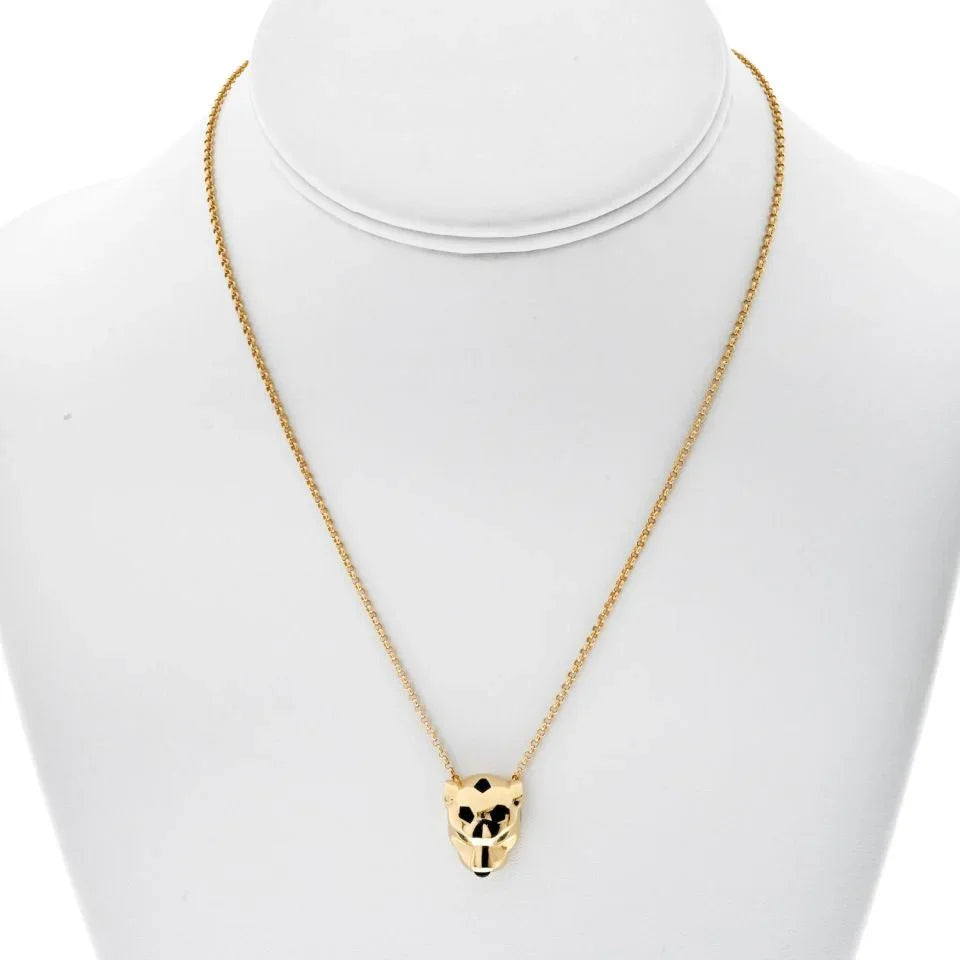 Cartier 18K Yellow Gold Panthere Head Necklace - The Back Vault