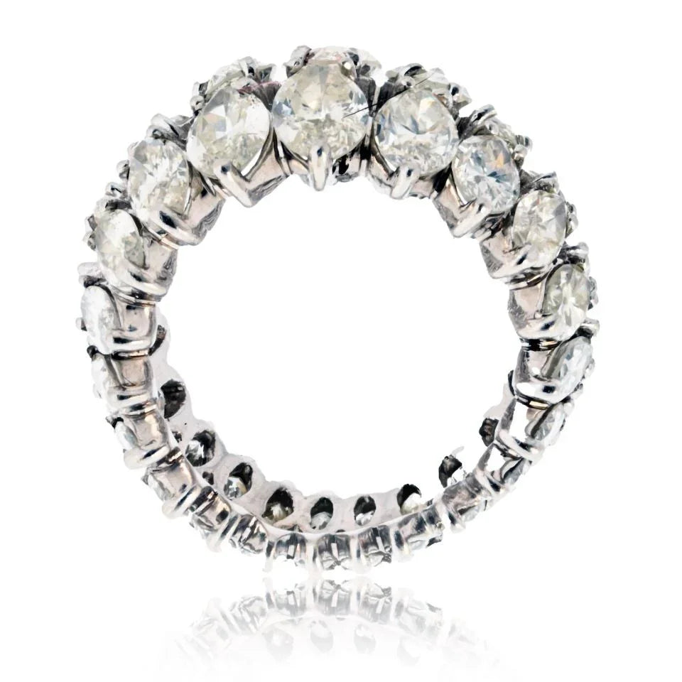 Platinum 8.00cttw Marquise Eternity Band - The Back Vault