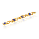 18K Yellow Gold Lapis Rope Link Bracelet - The Back Vault