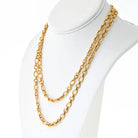 Cartier 18K Yellow Gold Oval And Round Chain 36 Inches Necklace - The Back Vault