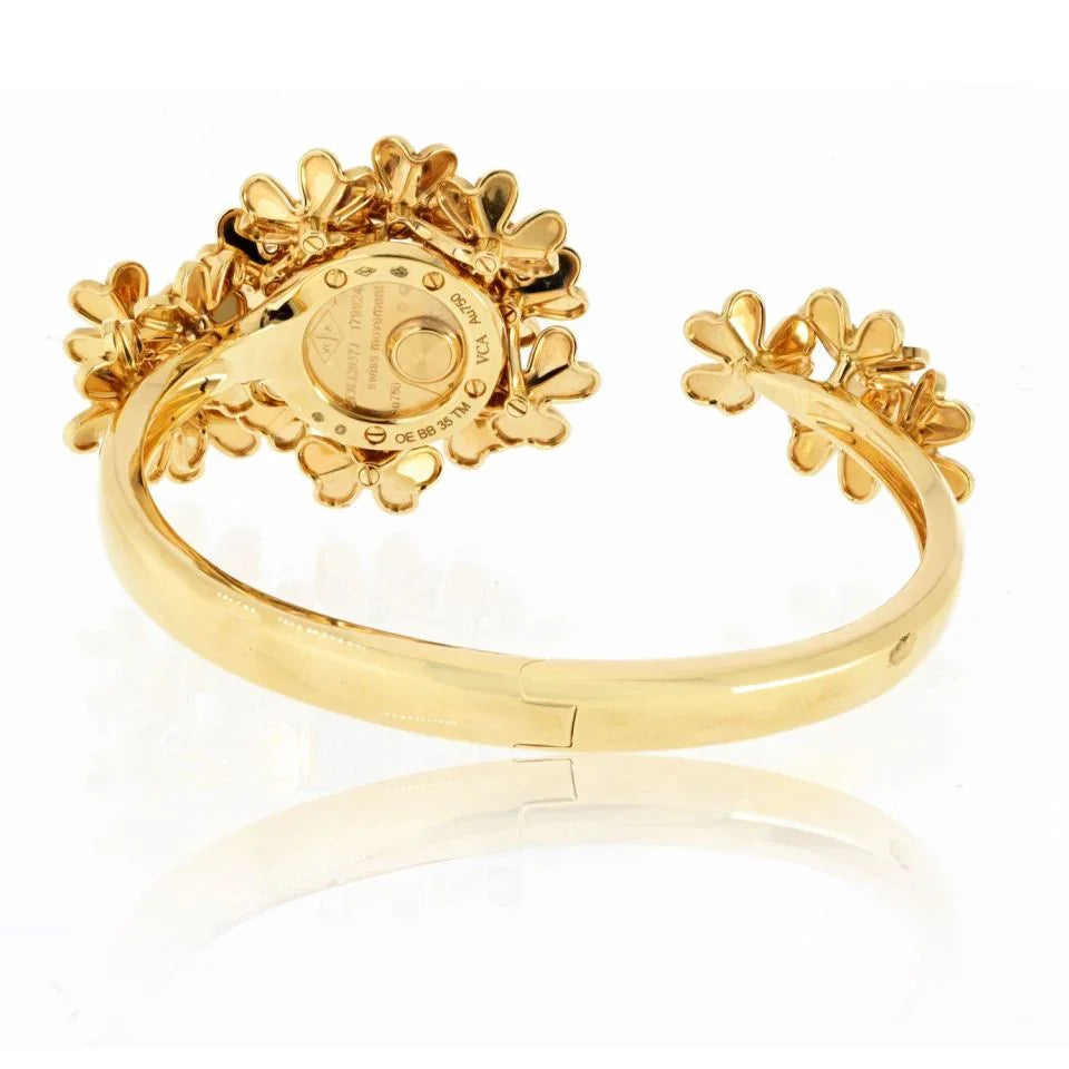 Van Cleef & Arpels 18K Yellow Gold Frivole Secrete Medium Model 35mm Watch - The Back Vault