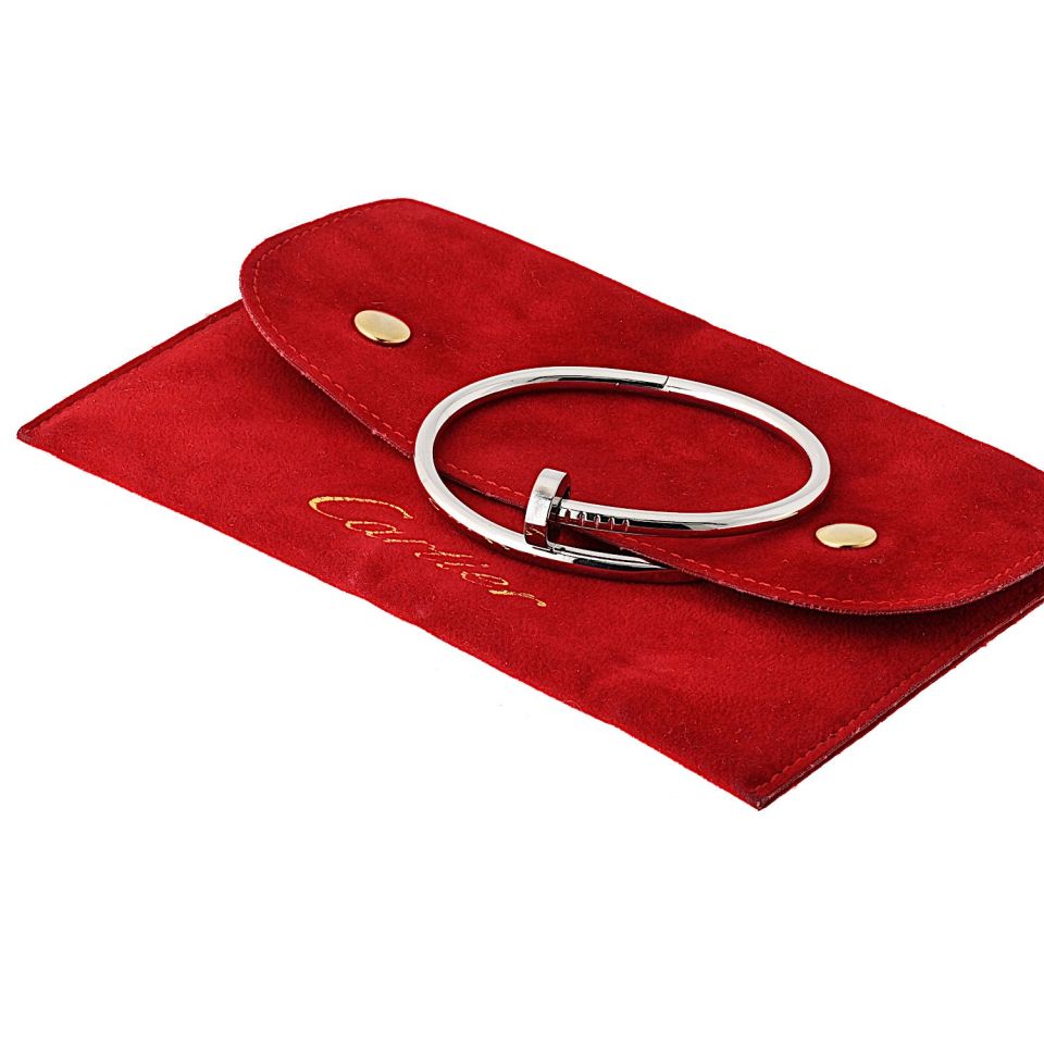Cartier Juste Un Clou 18K White Gold Size 15 With Pouch Bracelet
