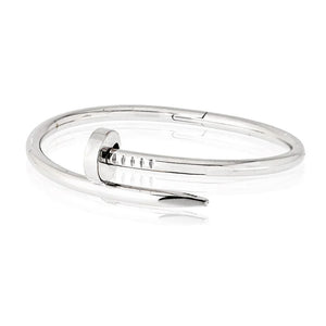 Cartier Juste Un Clou 18K White Gold Size 15  With Pouch Bracelet