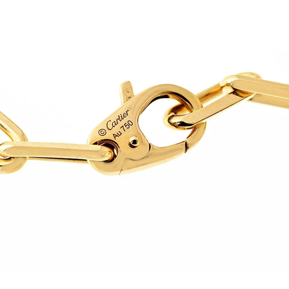 Cartier Santos 18K Yellow Gold Link 18 inches Necklace - The Back Vault