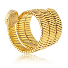 Bvlgari 18K Yellow Gold BB 19 1T Vintage Serpenti Black Dial Watch - The Back Vault