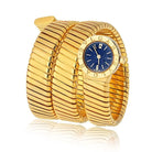 Bvlgari 18K Yellow Gold BB 19 1T Vintage Serpenti Black Dial Watch - The Back Vault