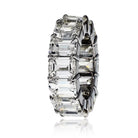 Platinum 18.00cttw Emerald Cut Diamond Eternity Ring - The Back Vault