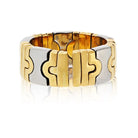 Bvlgari 18K Yellow Gold & Silver Parentesi Ring - The Back Vault