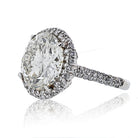 9 carat Round Diamond Halo Engagement Ring - The Back Vault