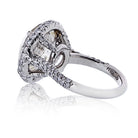 9 carat Round Diamond Halo Engagement Ring - The Back Vault